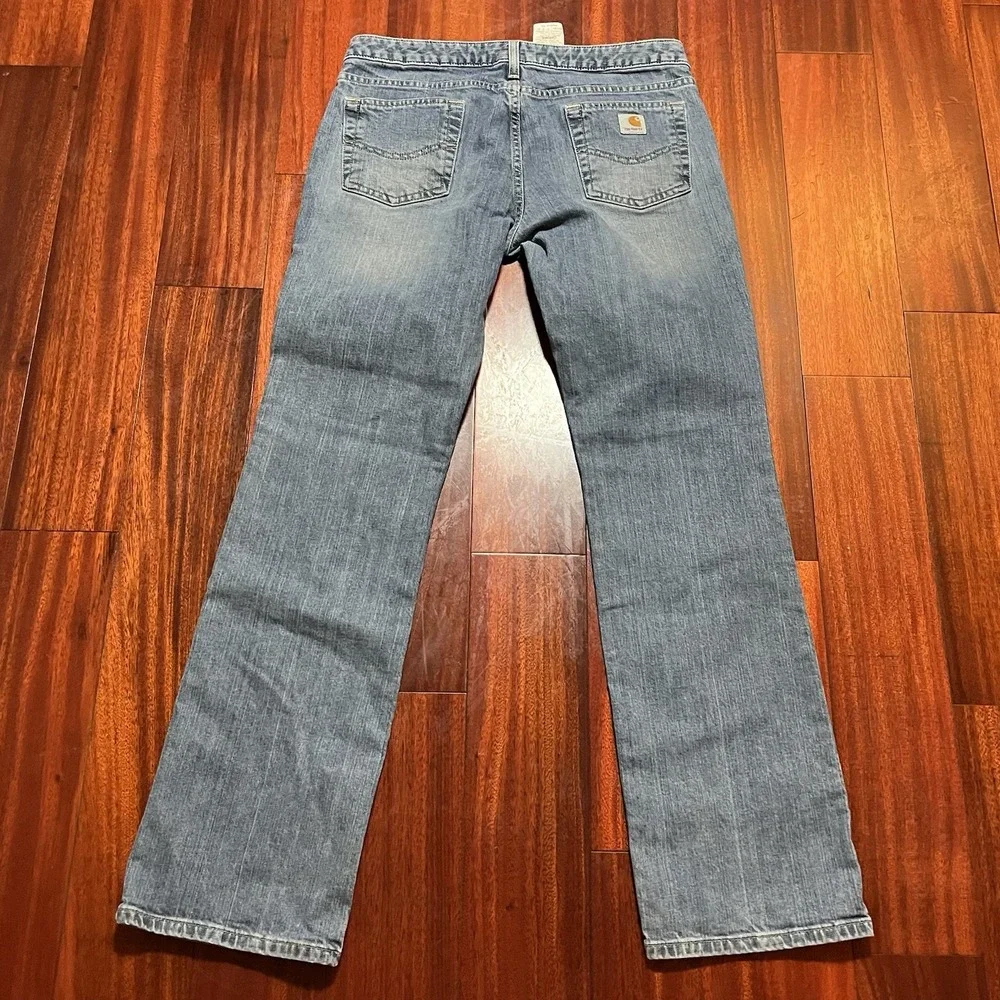 Carhartt Jeans Mens 31x34 Fits 33x32 Blue Light Wash Denim Modern Fit Workwear